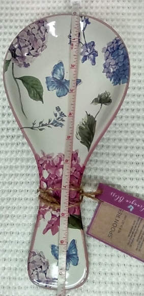 NWT Hydrangea Bliss Collection by Home Essentials Spoon Rest - Picture 5 of 9